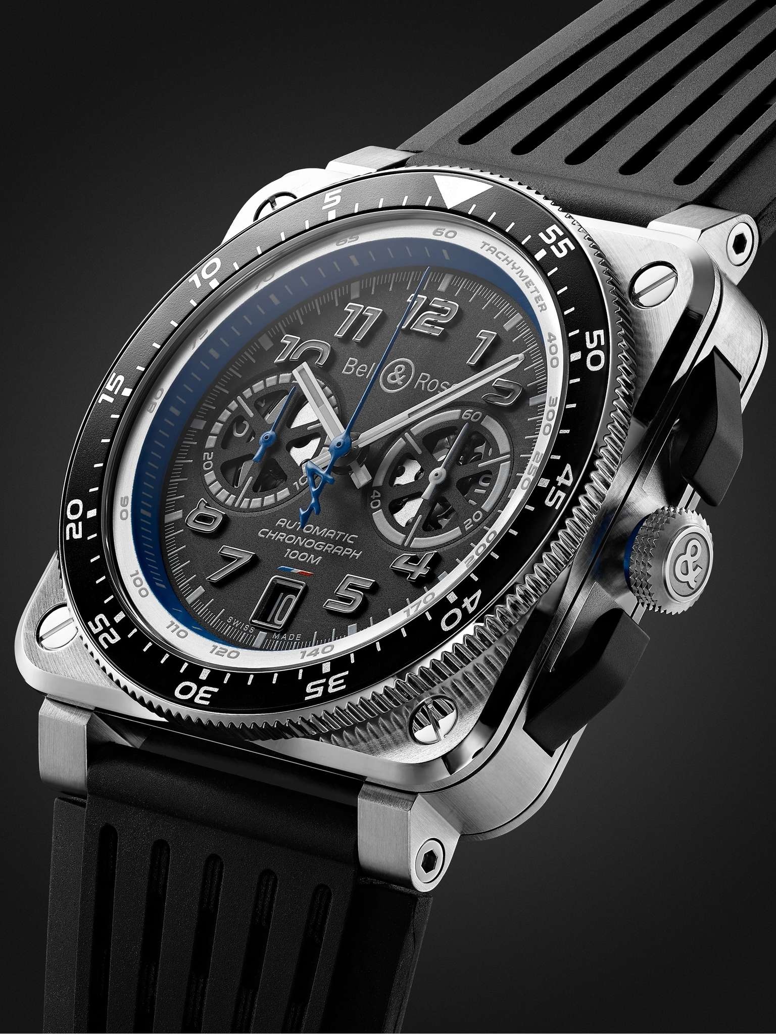 + Alpine F1 Team BR 03-94 Limited Edition Automatic Chronograph 42mm Stainless Steel and Rubber Watc - 3
