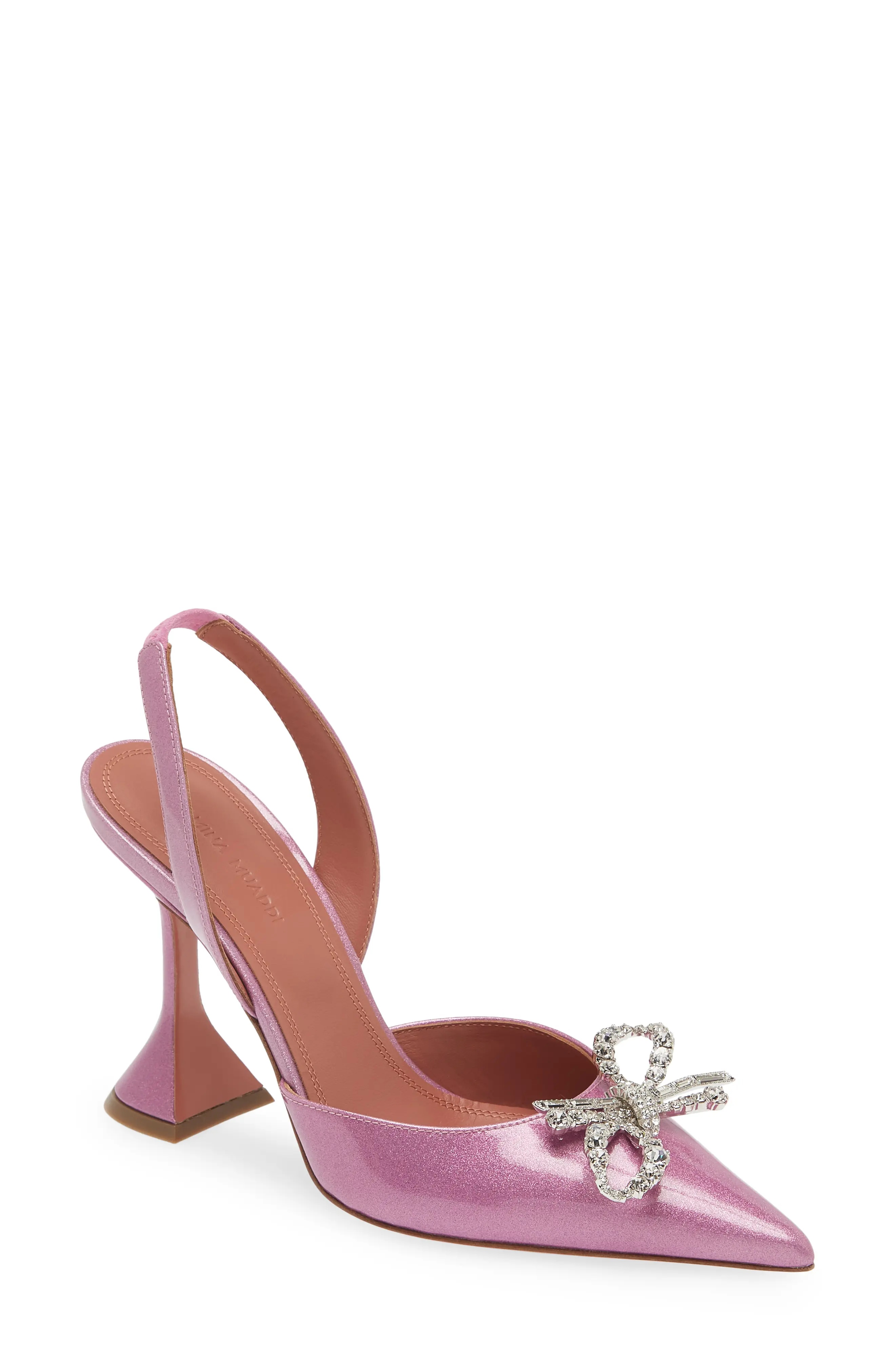 Rosie Crystal Bow Pointed Toe Slingback Pump - 1