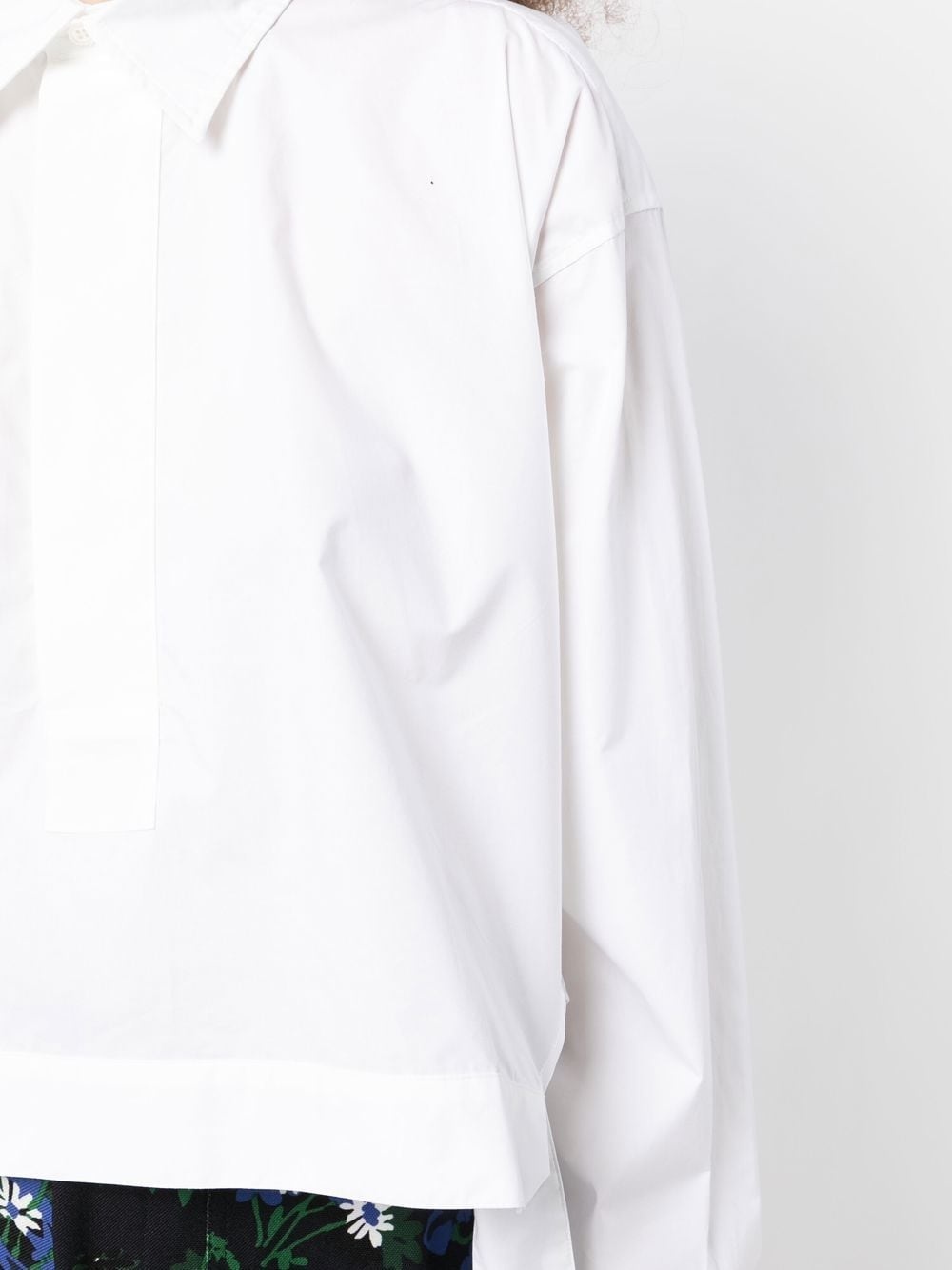 asymmetric-hem cotton shirt - 5