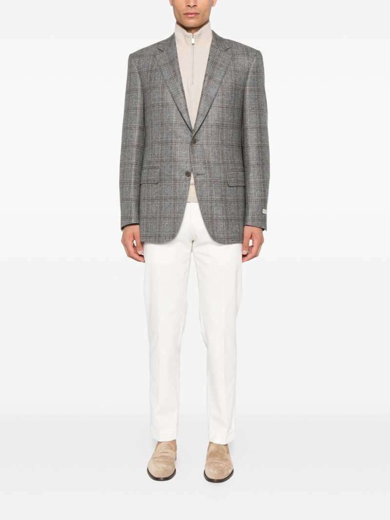Canali checked wool jacket outlook
