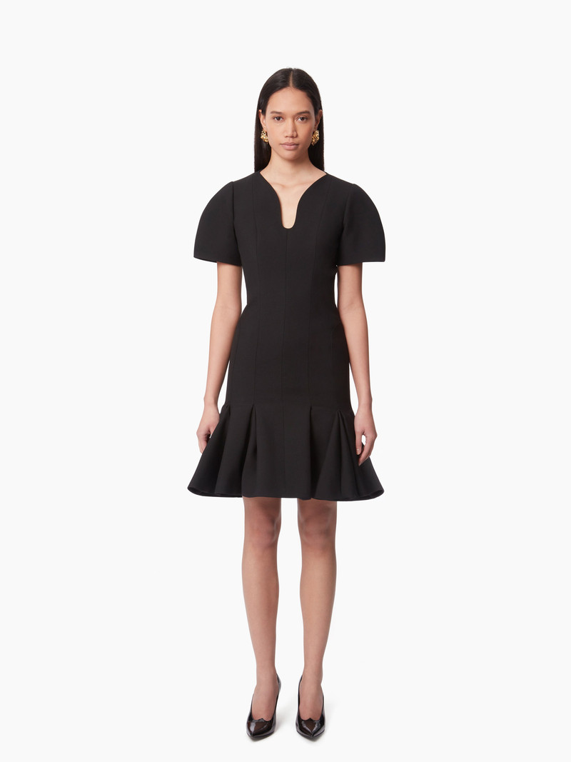 PEPLUM DRESS IN WOOL - 1