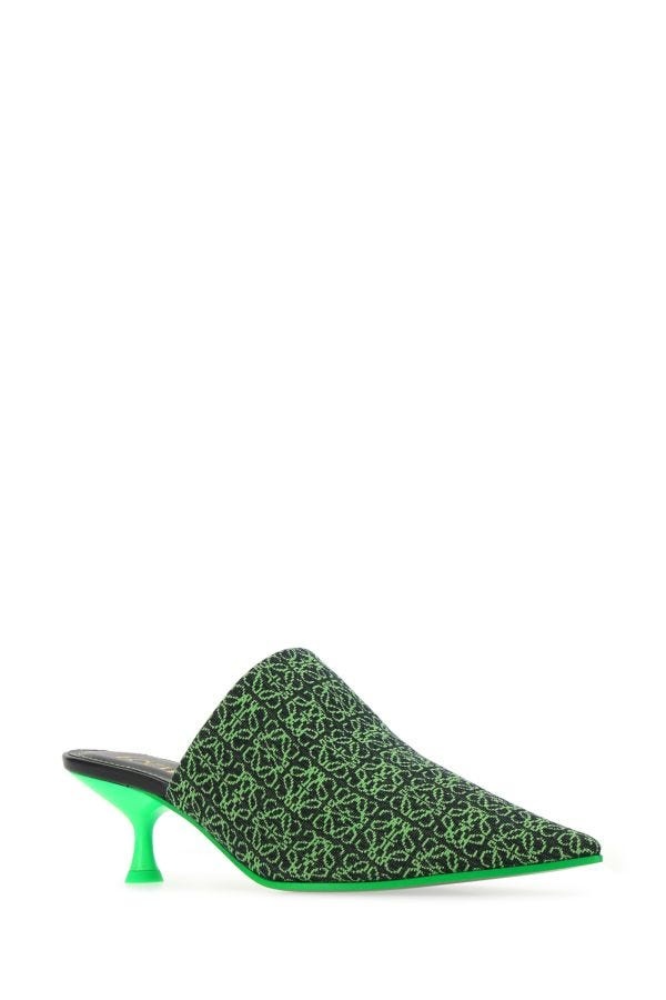 Loewe Woman Embroidered Fabric Pointy Mules - 2