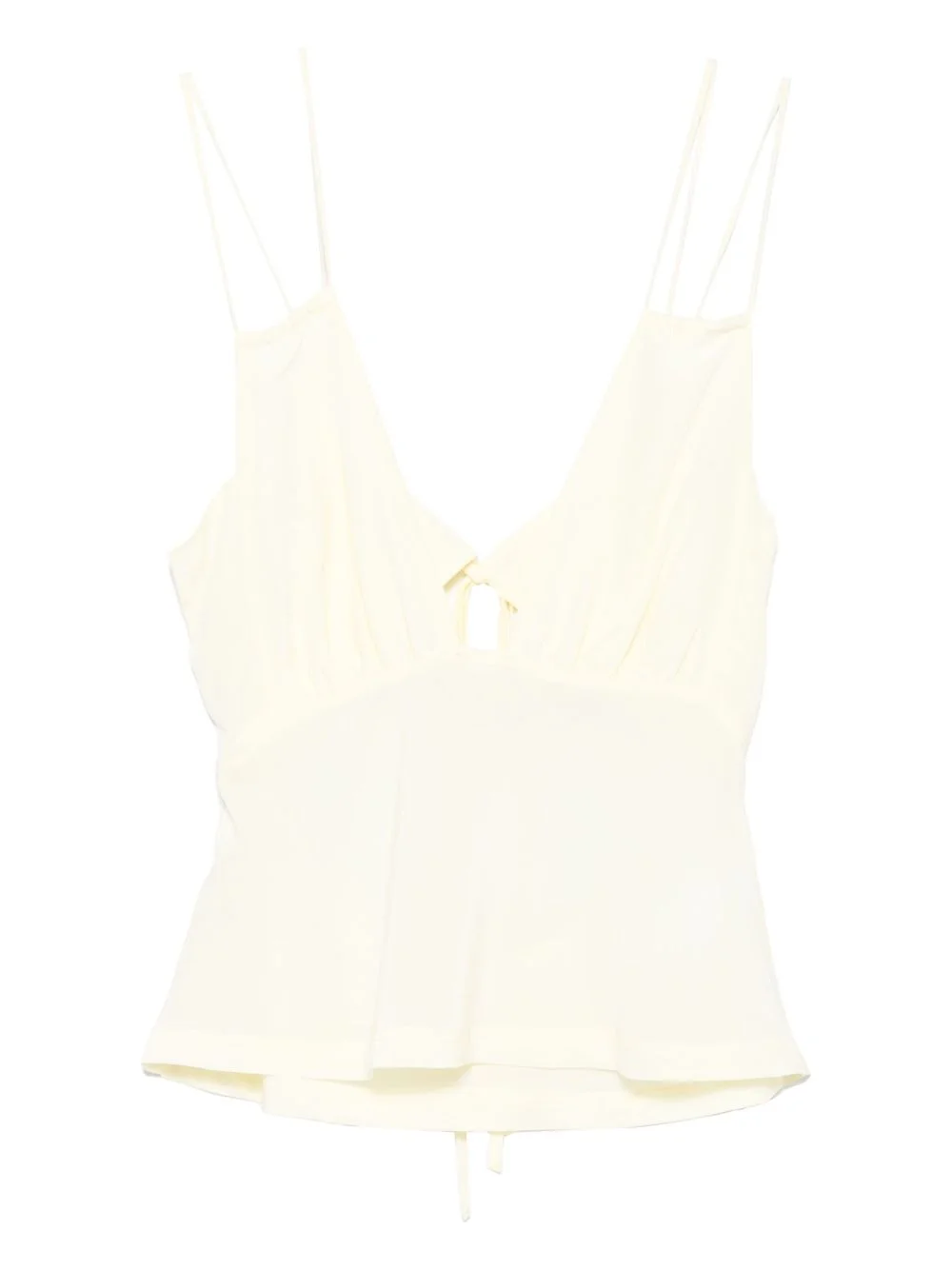 Bernie tie-front ruffled camisole - 1