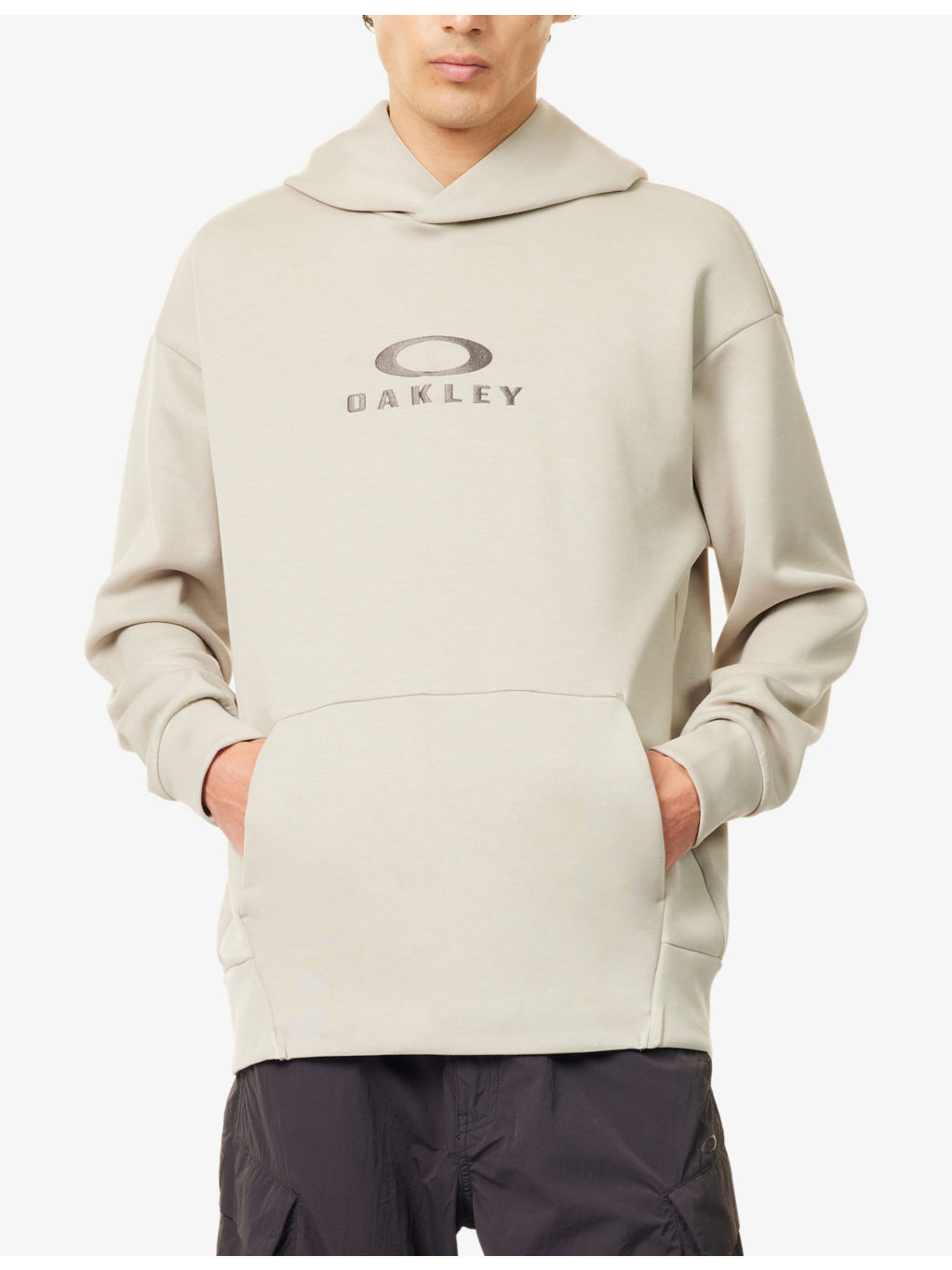 Enhance Logo-Embroidery Jersey Hoody - 3
