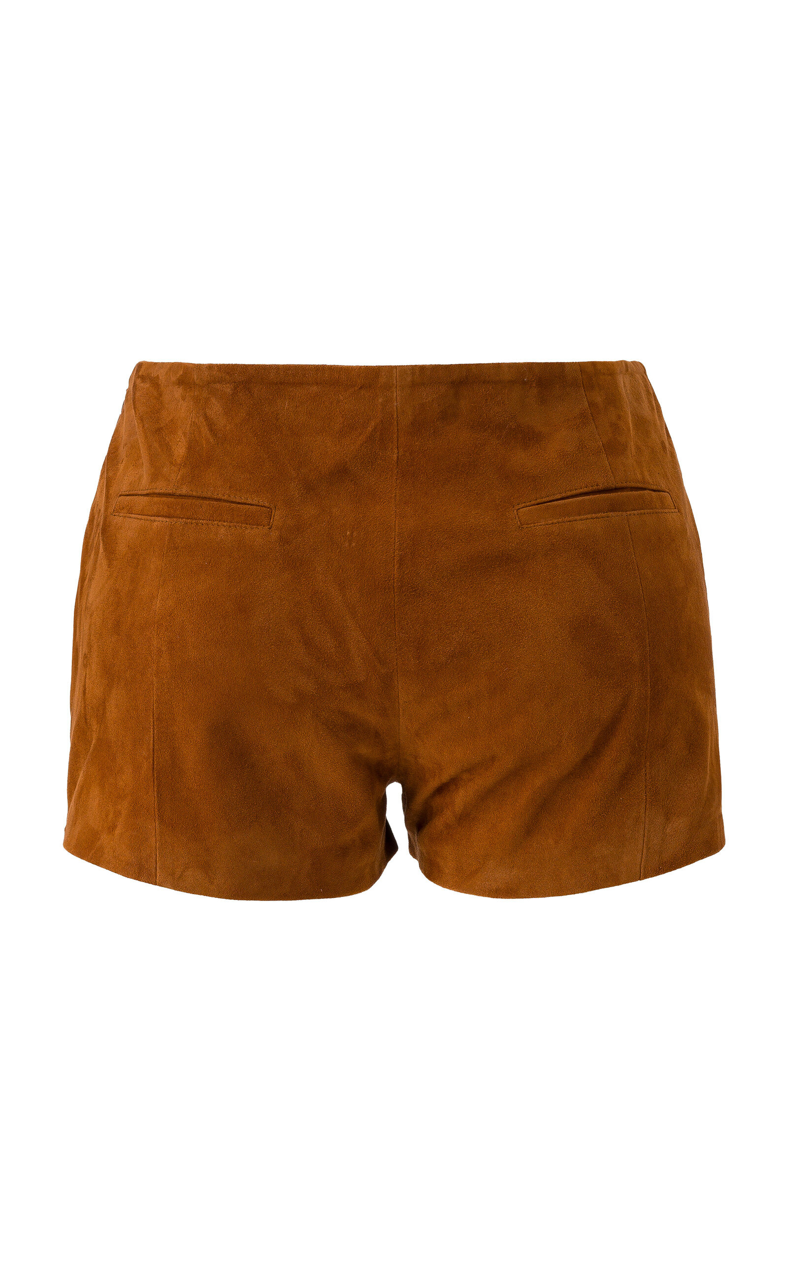 Lea Lace-Up Embellished Suede Shorts brown - 3