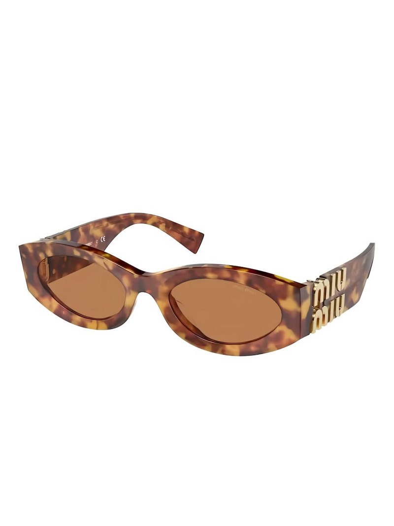Miu Miu tortoiseshell oval-frame sunglasses outlook