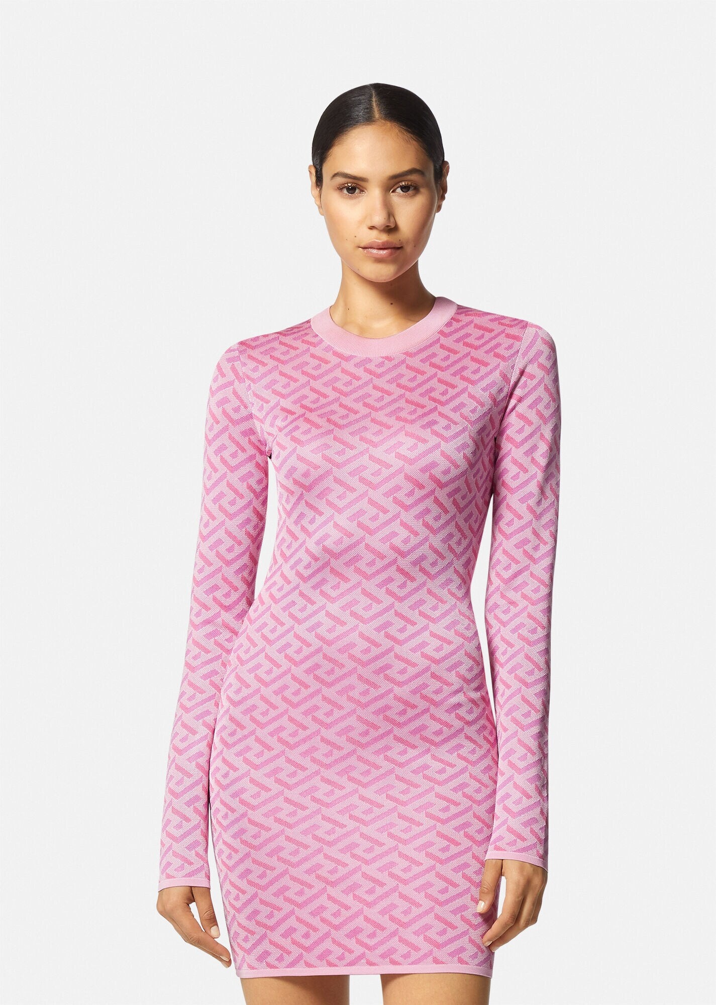 La Greca Jacquard Mini Dress - 3