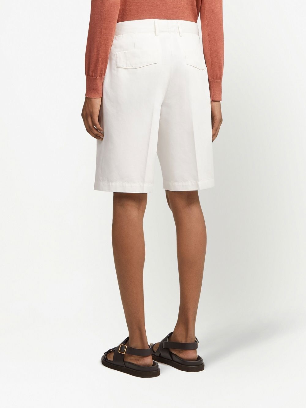 Summer cotton-linen chino shorts - 4