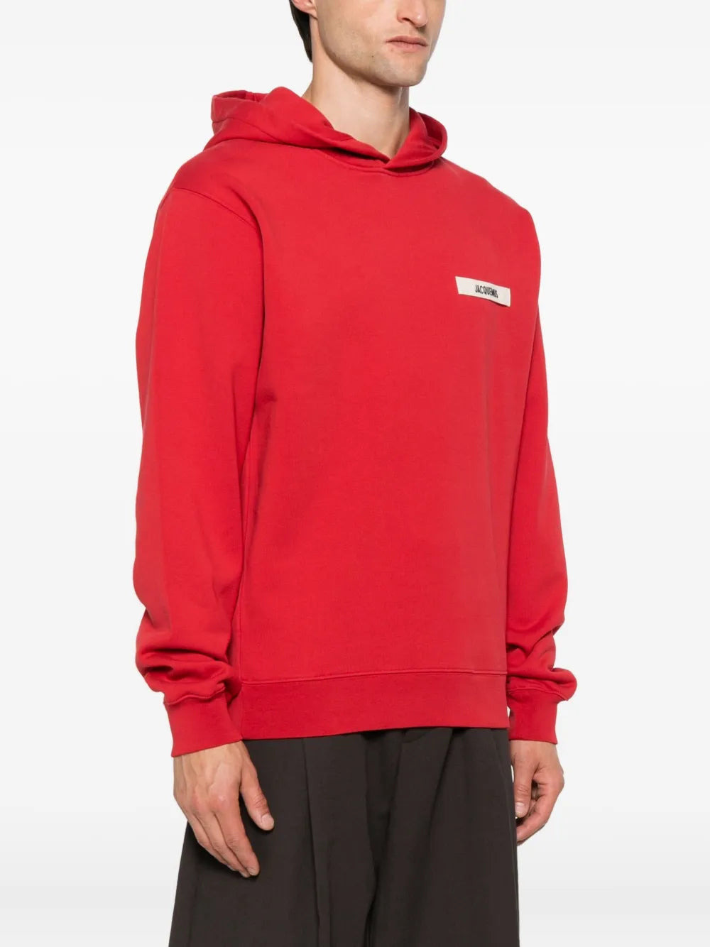 Jacquemus Men Le Hoodie Grosgrain Hooded Sweatshirt - 3