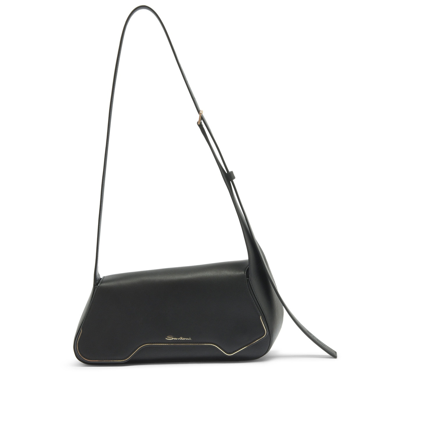 Black leather The Pluto bag - 1