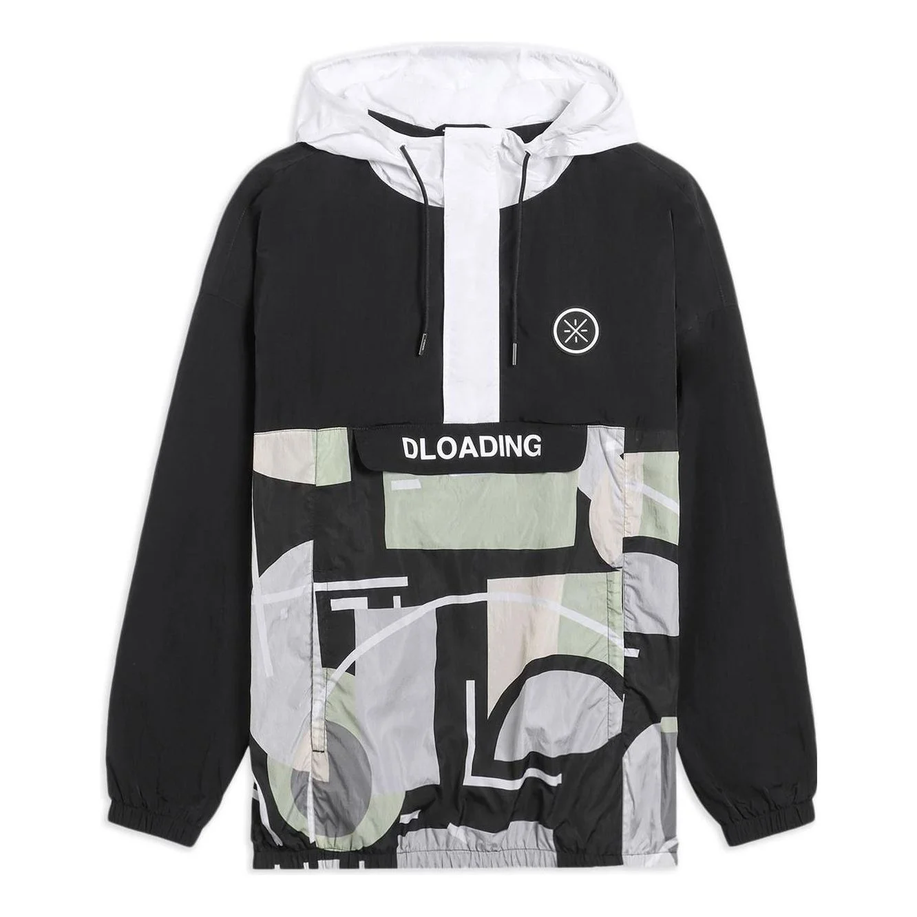 Li-Ning Way Of Wade Dloading Graphic Half Zip Windbreaker 'Black White' AFDS495-1 - 1