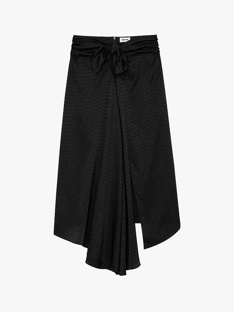 Janais asymmetric silk skirt - 1