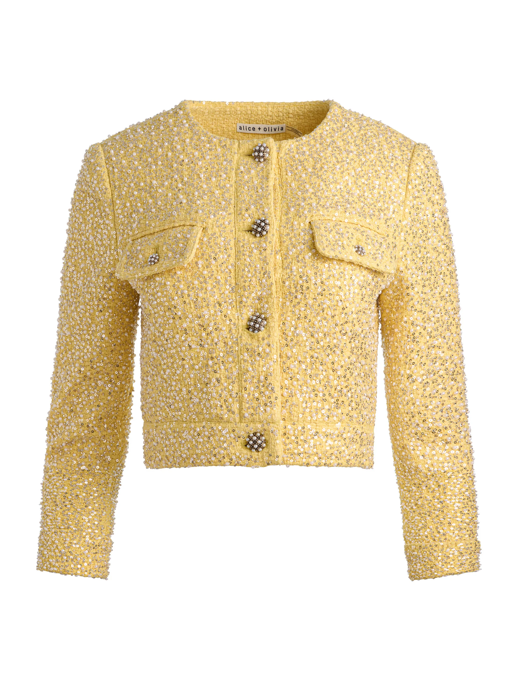 LORIE EMBELLISHED TWEED JACKET - 1