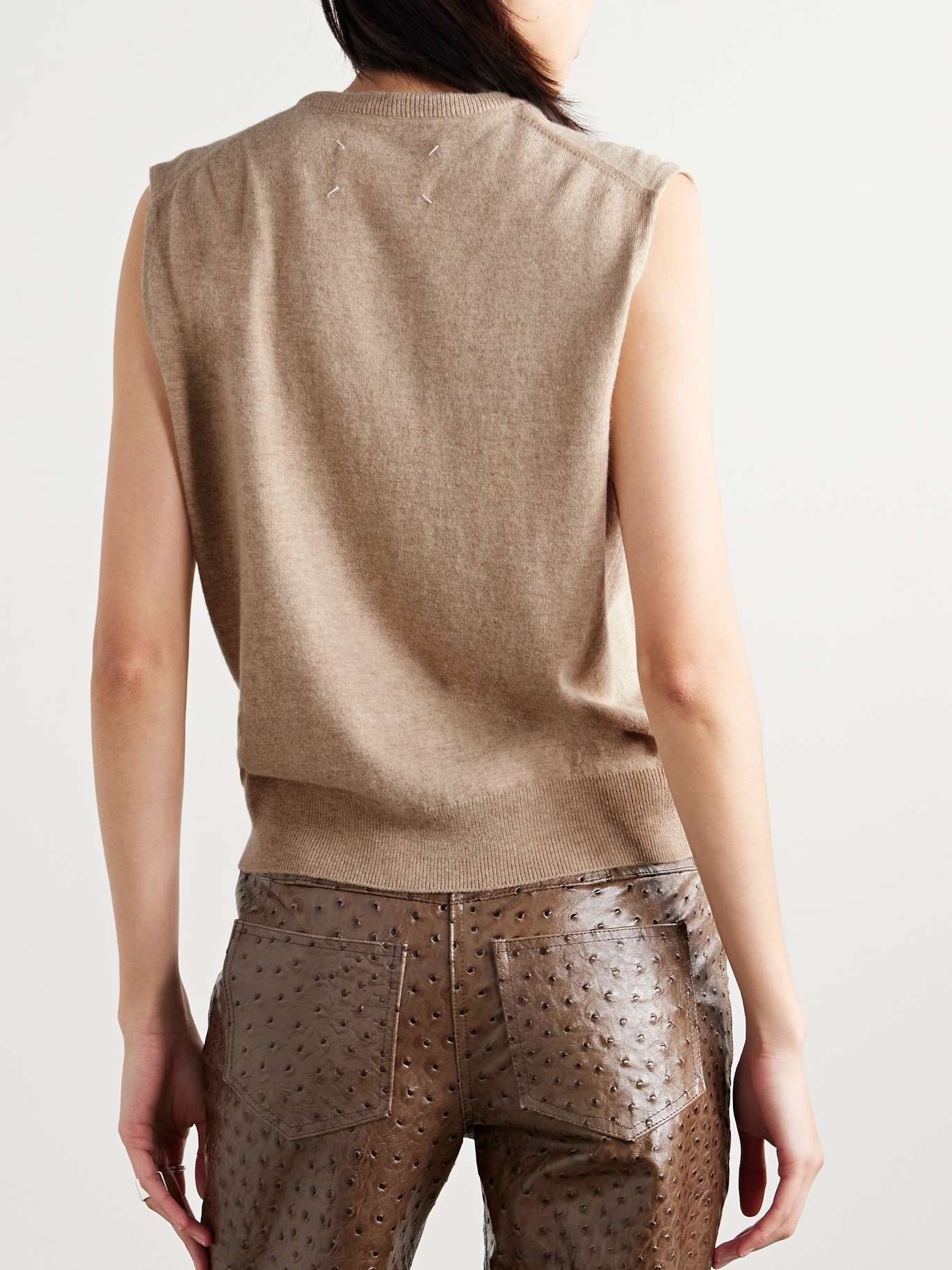 Wool vest Beige - 4