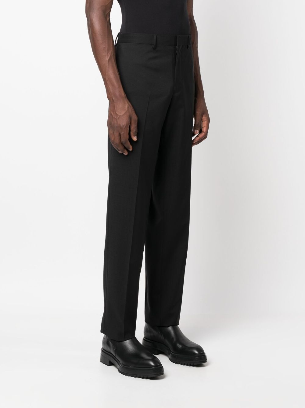logo-appliqué straight-leg trousers - 3