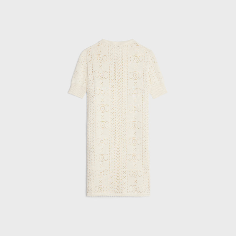 CELINE mini dress in triomphe cotton pointelle outlook
