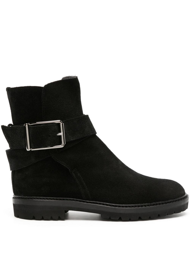 buckle-detail suede ankle boots 1