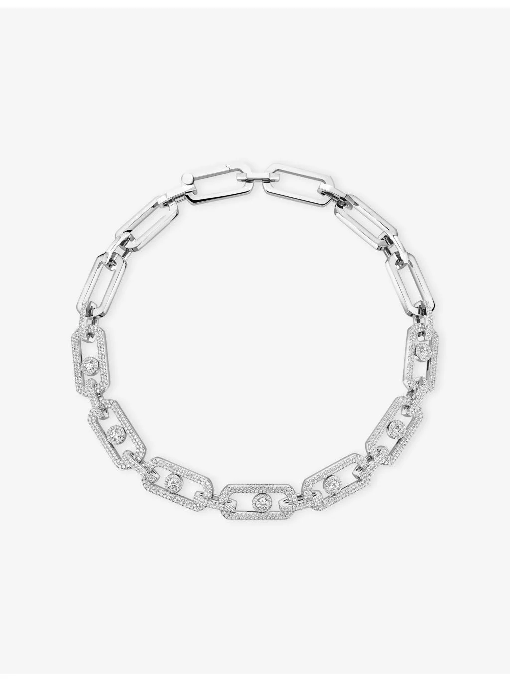 So Move XL Pave 18ct White-Gold And 8.18ct Diamond Necklace - 1