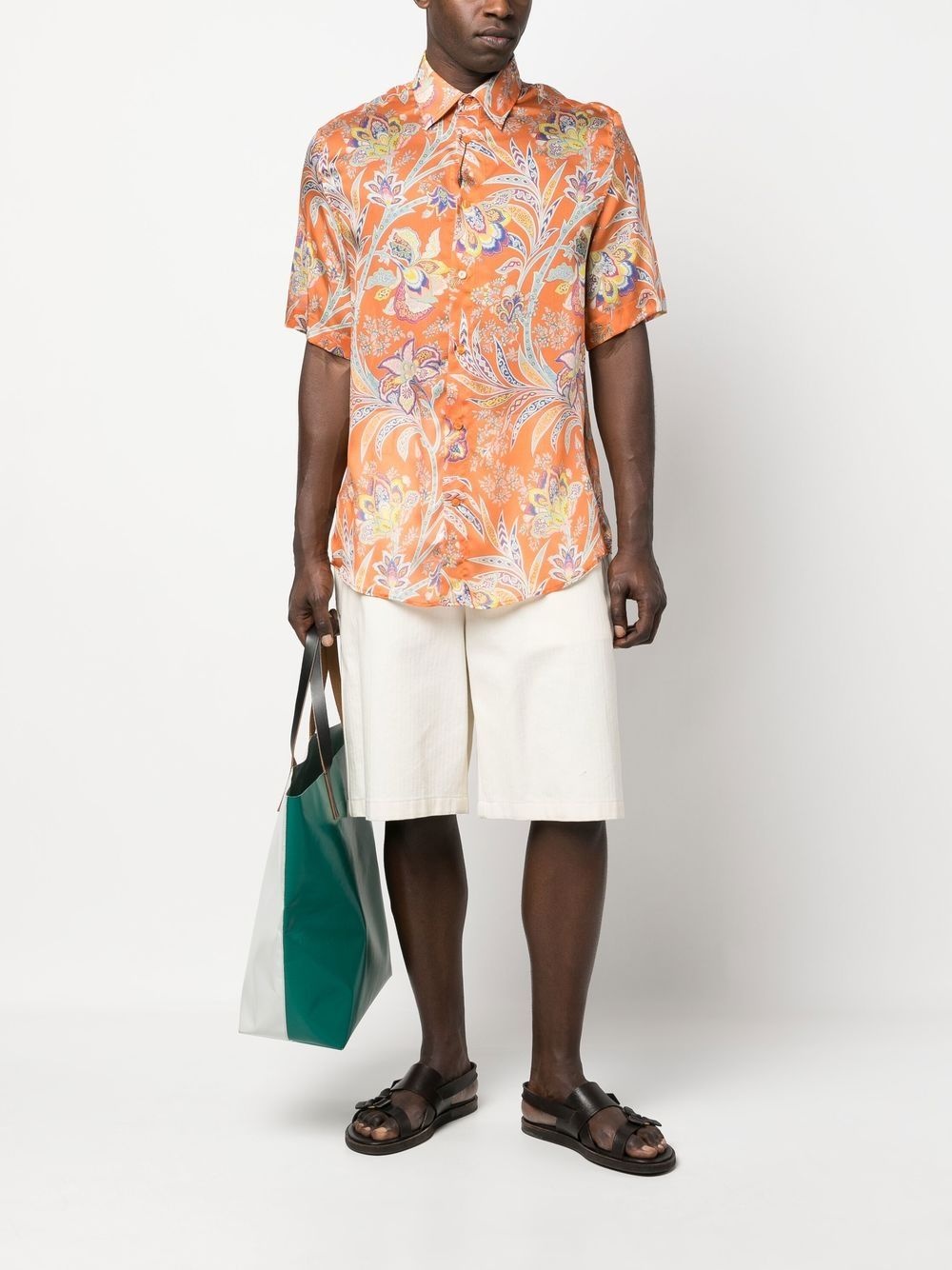 paisley-print silk shirt - 2