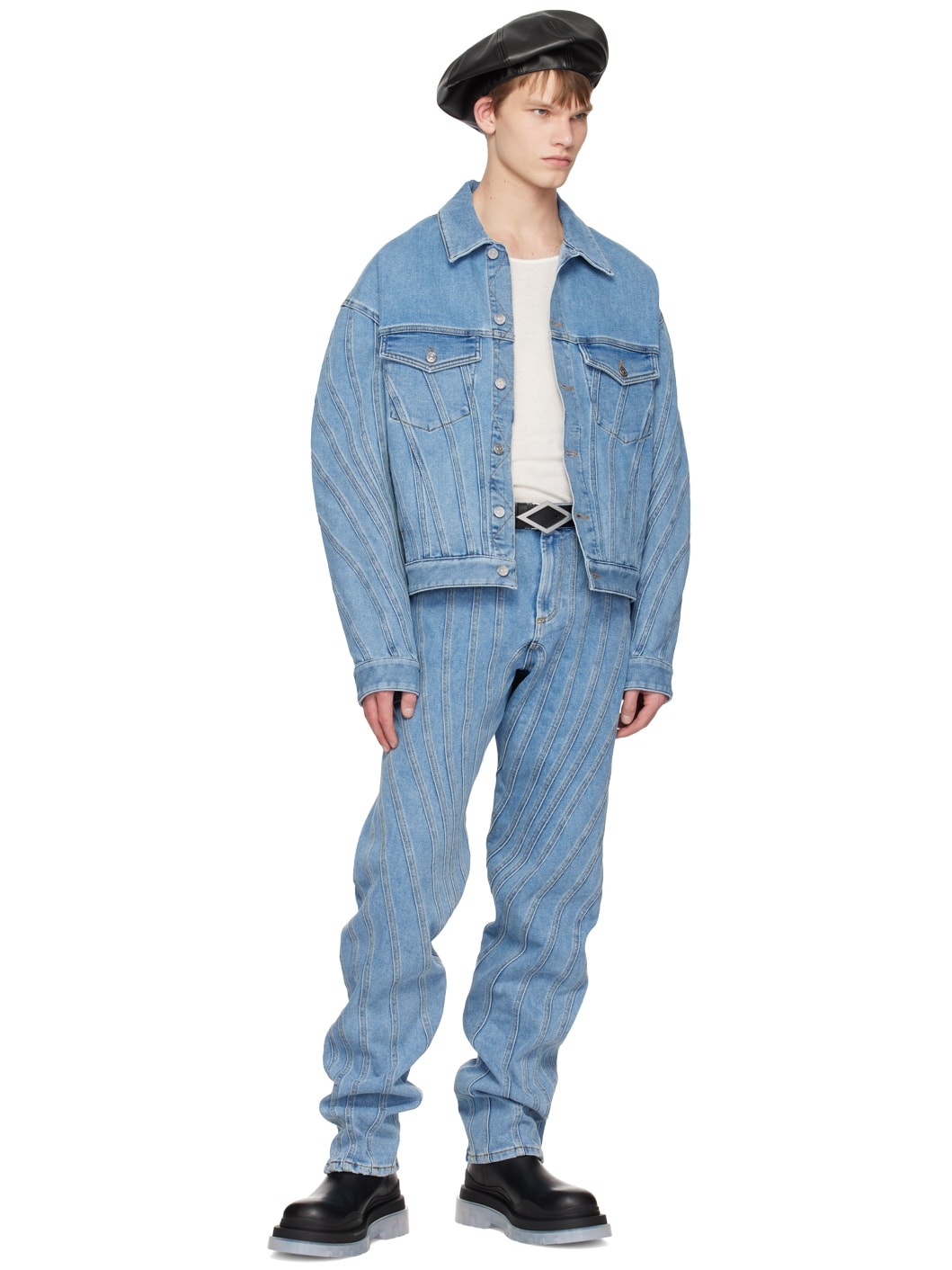 Blue Spiral Jeans - 4
