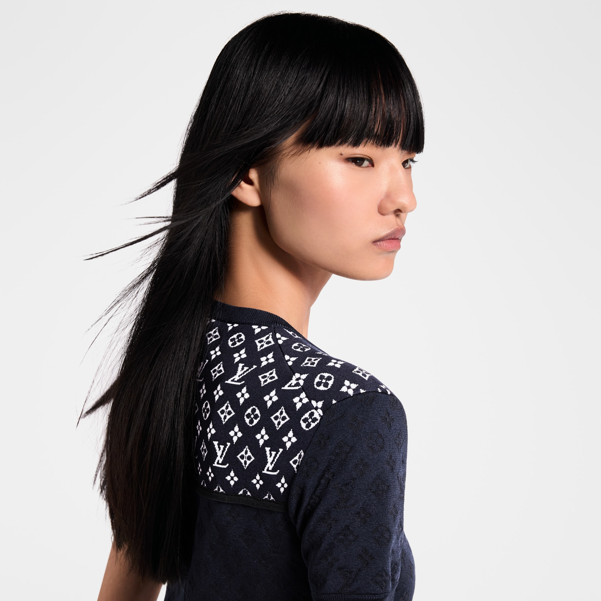 Monogram Jacquard Knit Top - 7