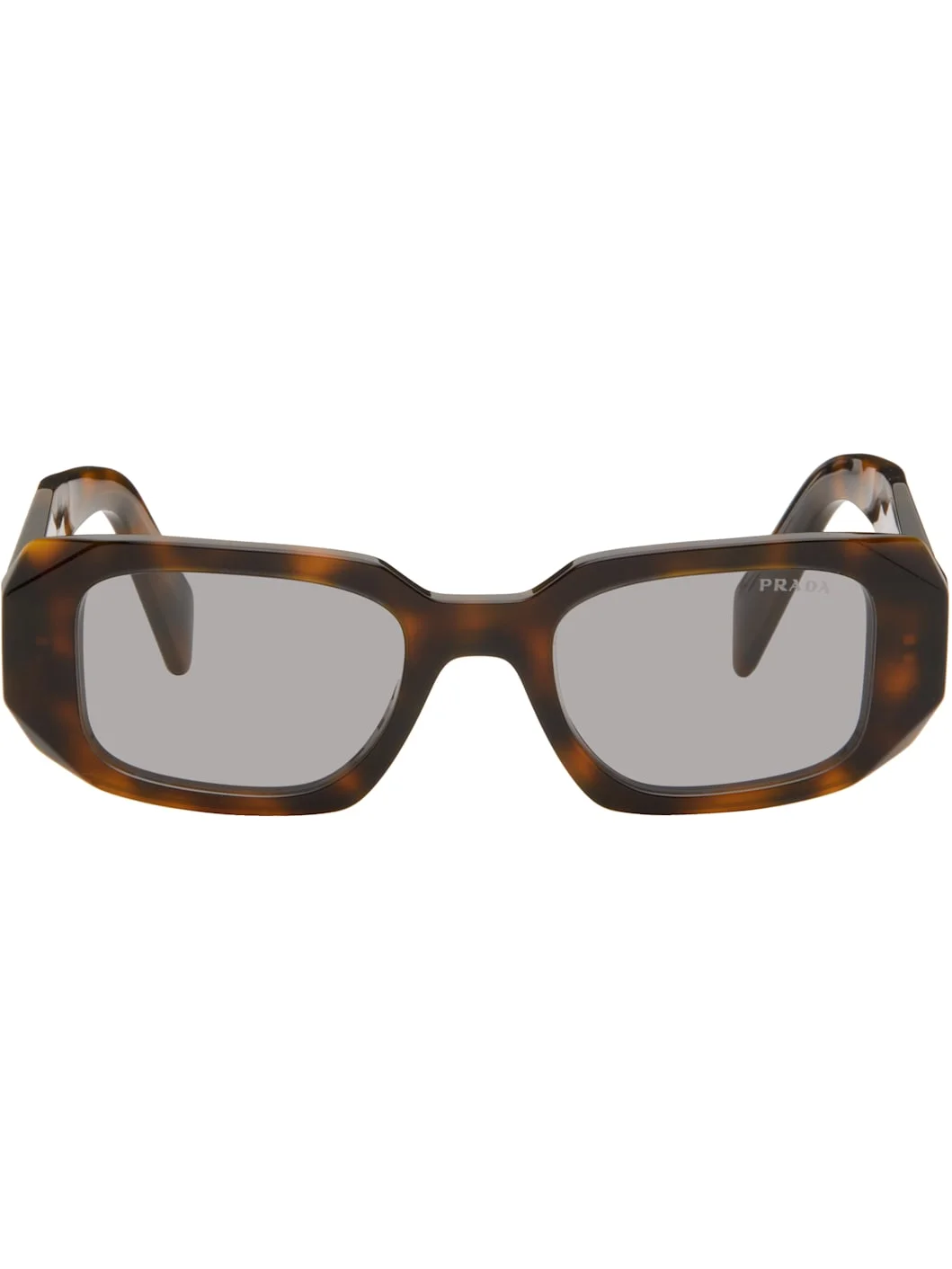 Brown Symbole Rectangular Sunglasses - 1