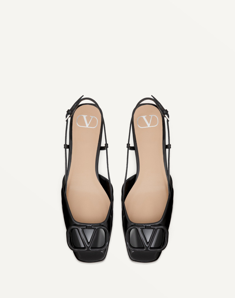 VLOGO SIGNATURE PATENT LEATHER SLINGBACK 20MM 4