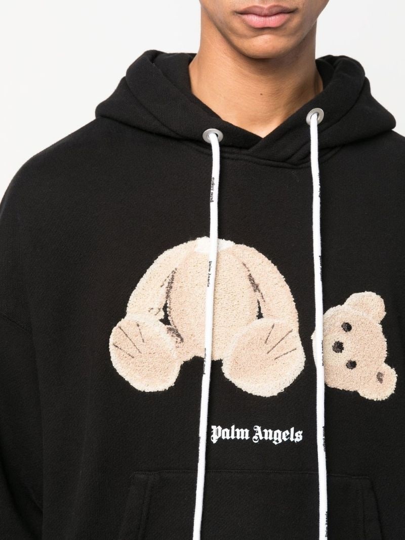 teddy bear print hoodie - 5