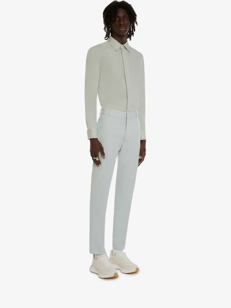 Men's Tailored Cigarette Trousers in Opal 3