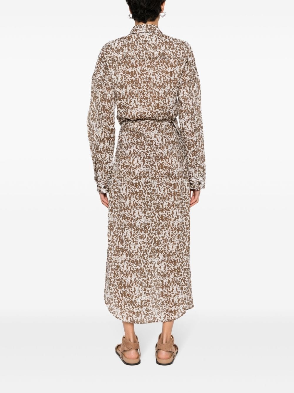 print shirt dress - 4