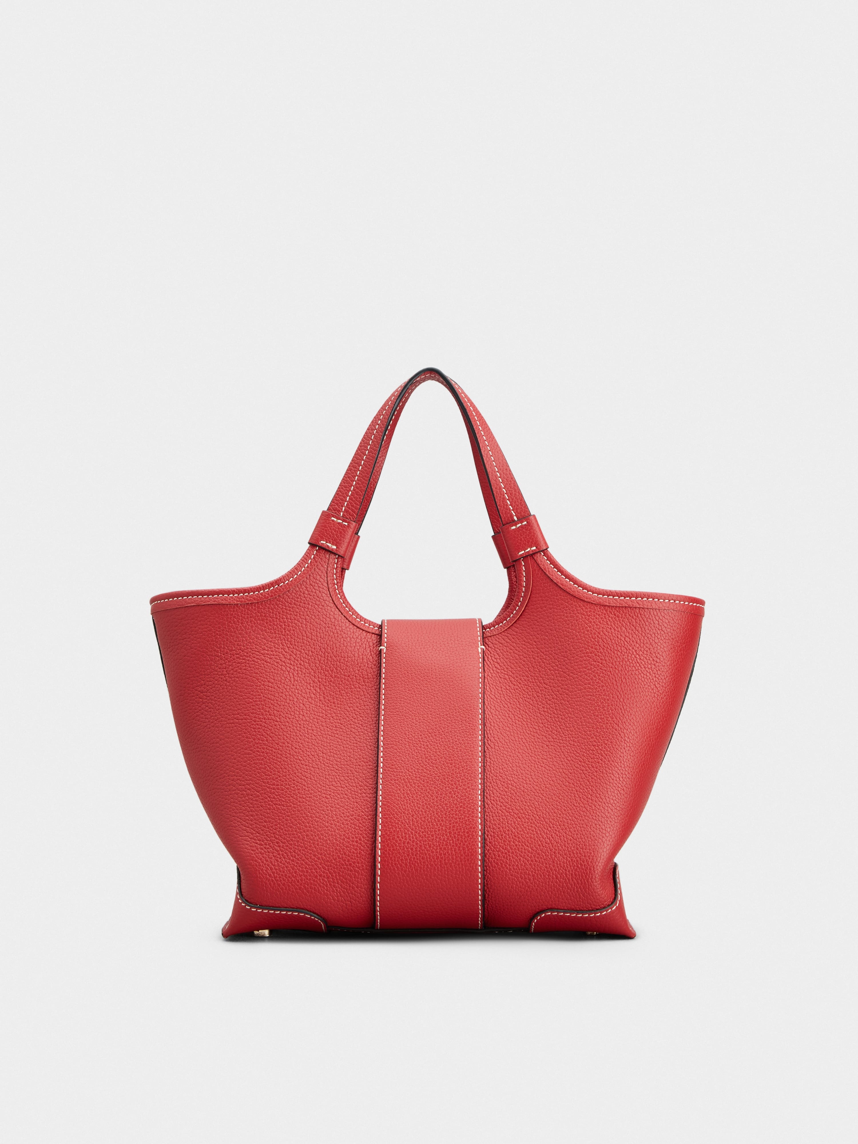 Viv' Choc Mini Shopping Bag in leather - 4