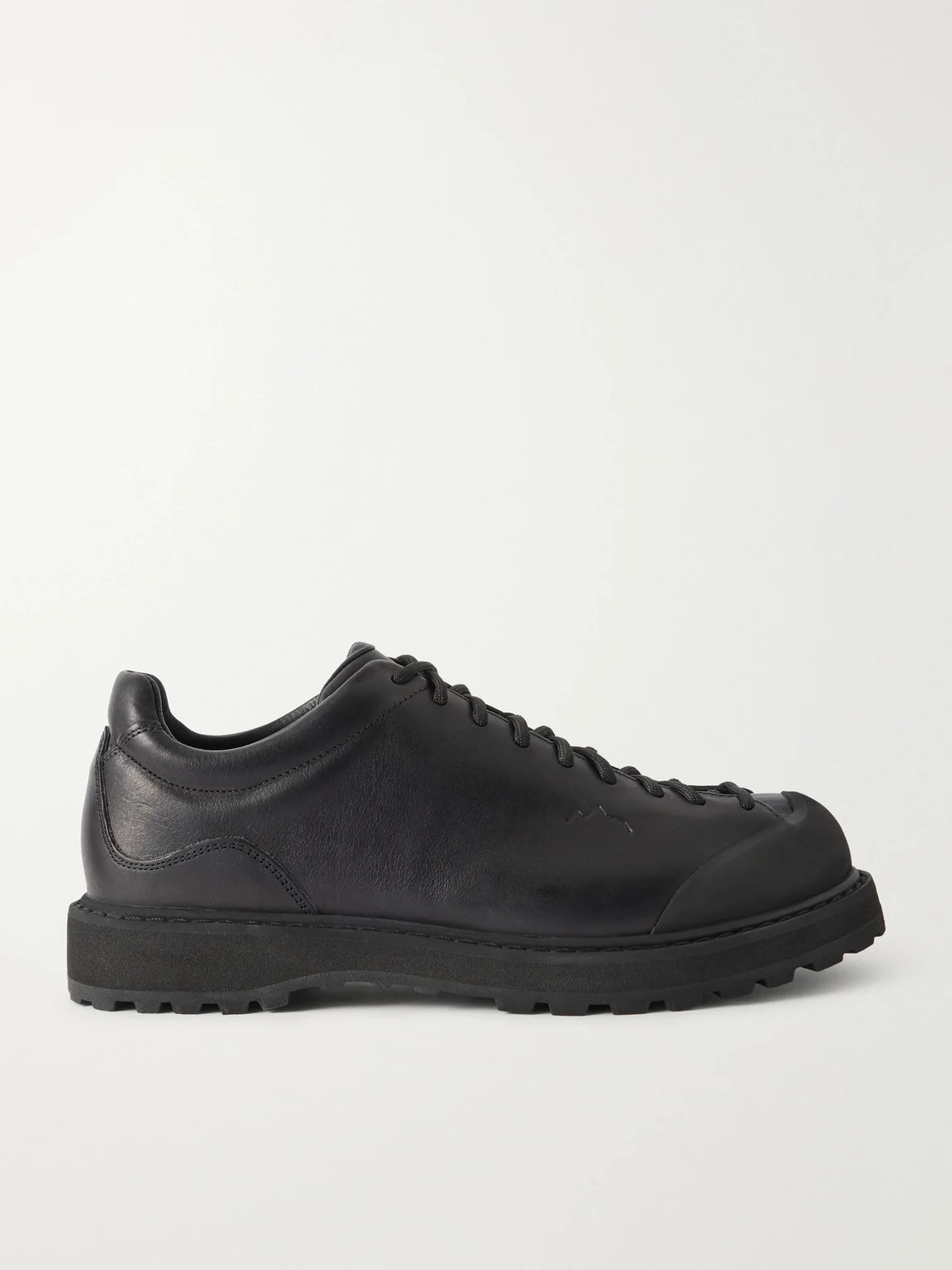 Ampezzo Rubber-Trimmed Full-Grain Leather Hiking Boots - 1