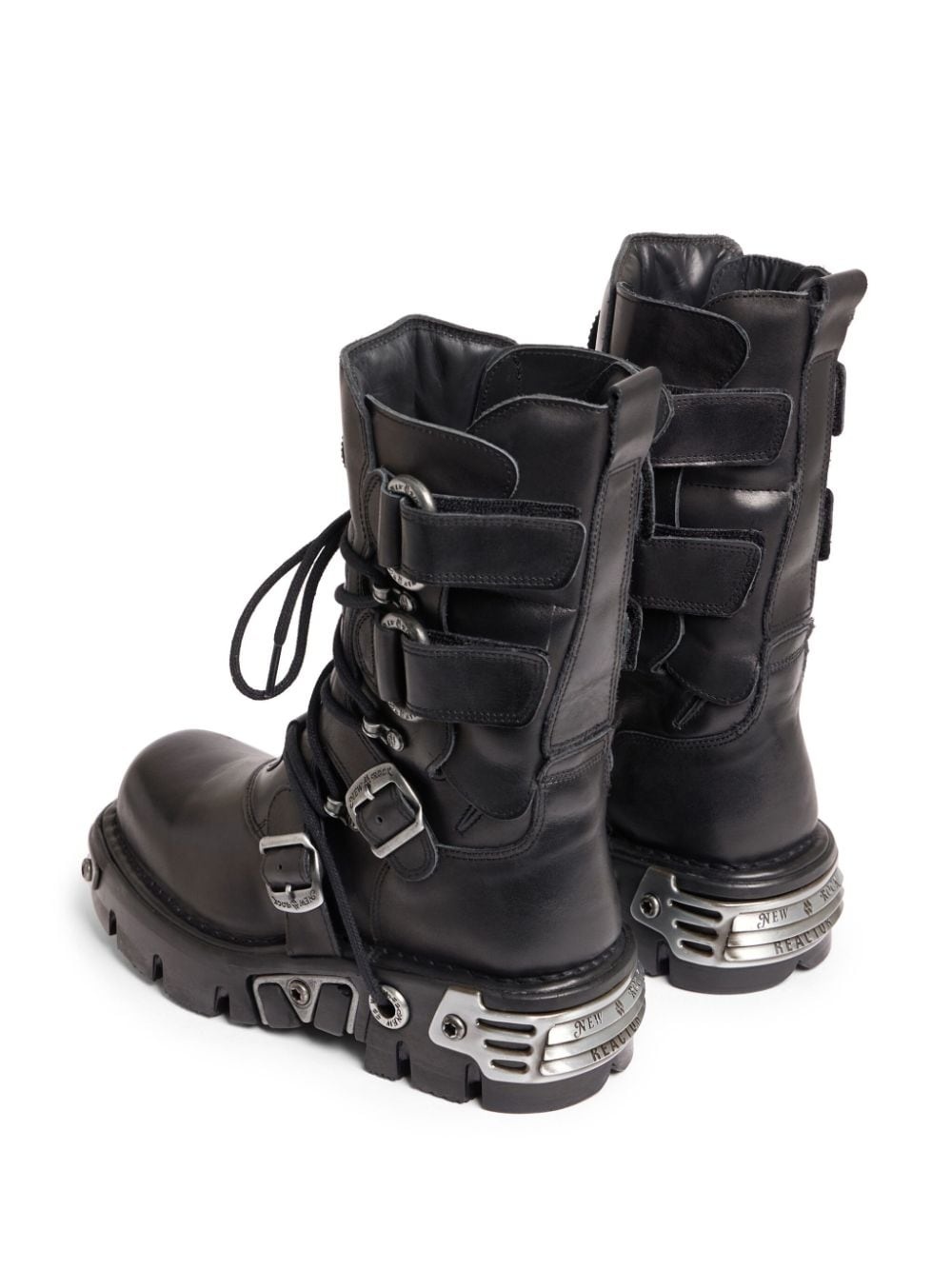 x New Rock buckled leather boots - 3