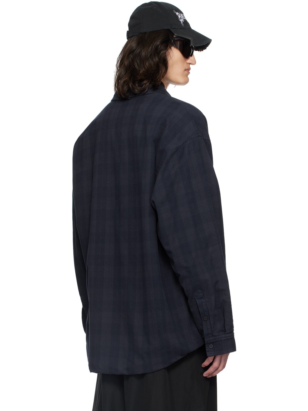 Navy Check Shirt - 3