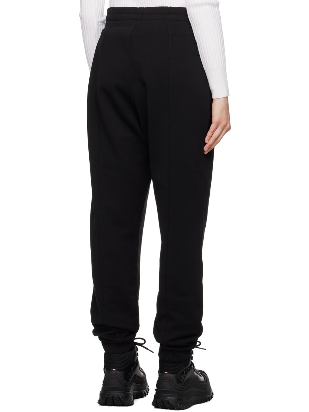 Black Flocked Lounge Pants - 3