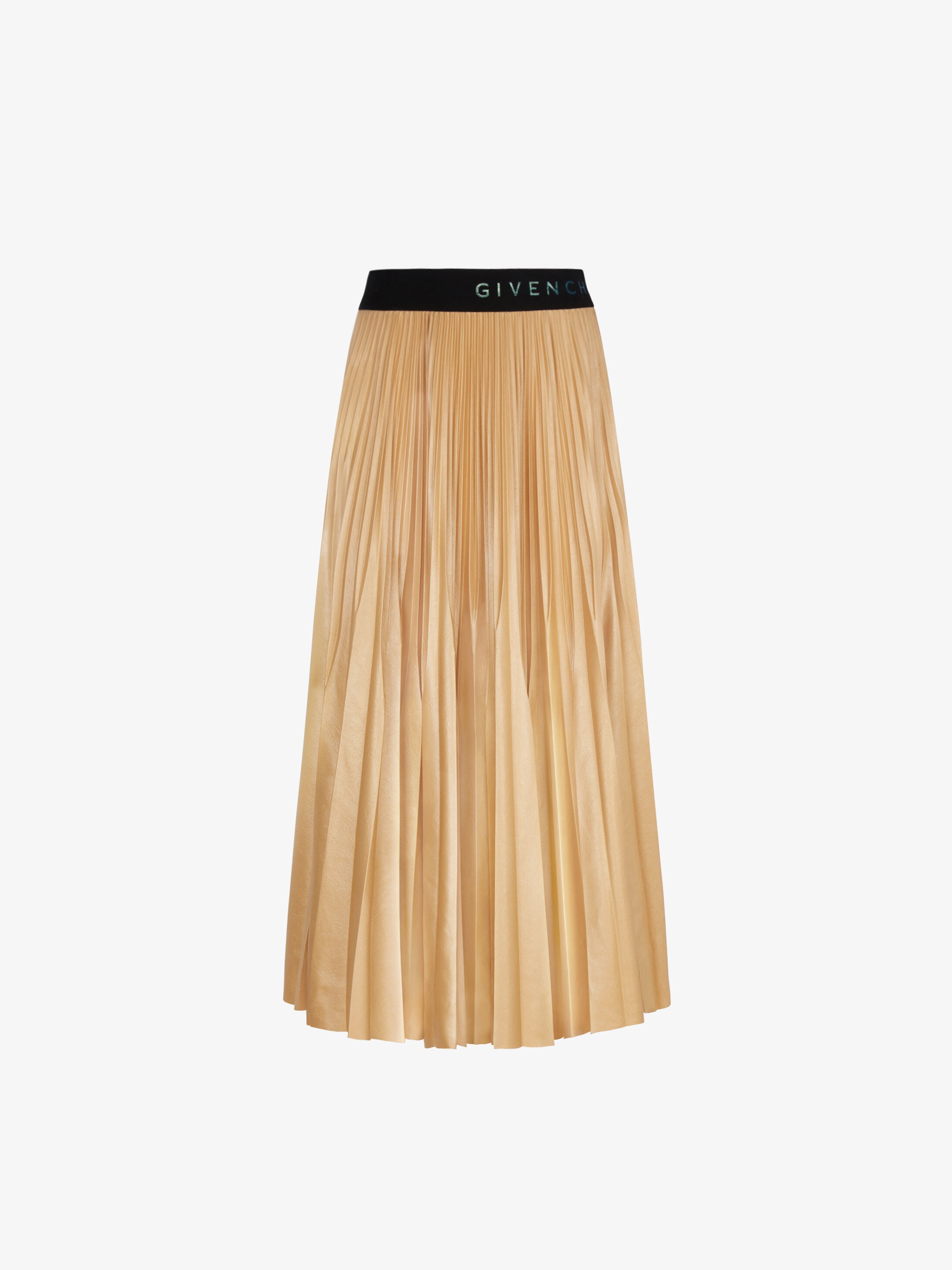 Skirt in varnish pleated jersey - 1