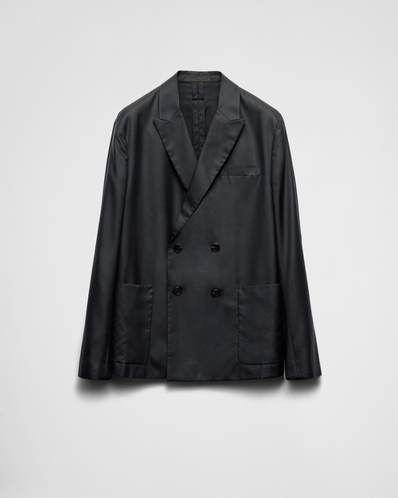 Double-breasted silk jacket 1