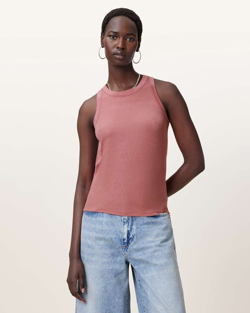 RINA CREW NECK SLEEVELESS TANK TOP - 1
