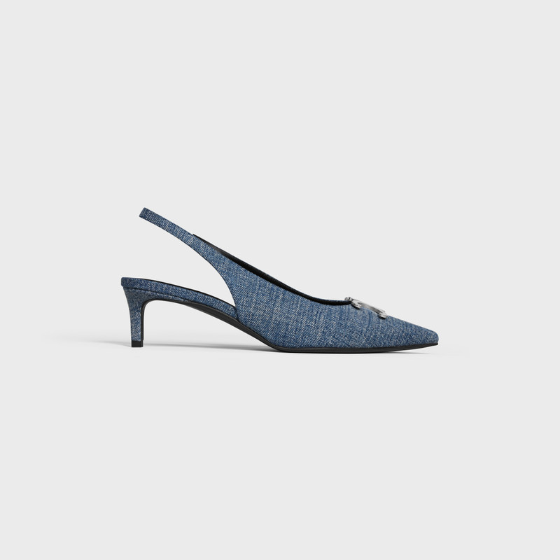CELINE ALMA TRIOMPHE SLINGBACK IN DENIM 1