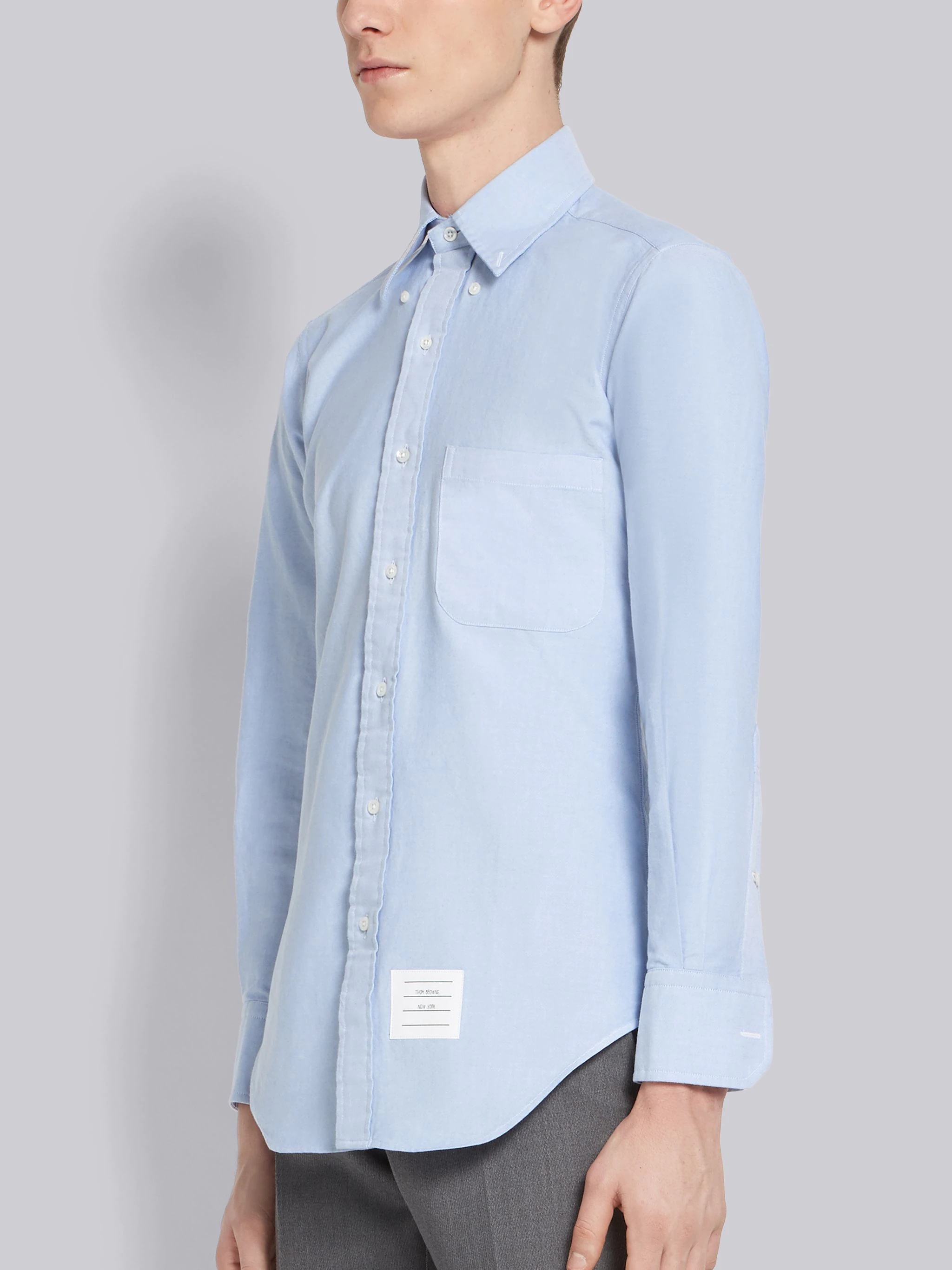 Light Blue Oxford Slim Fit Shirt - 2