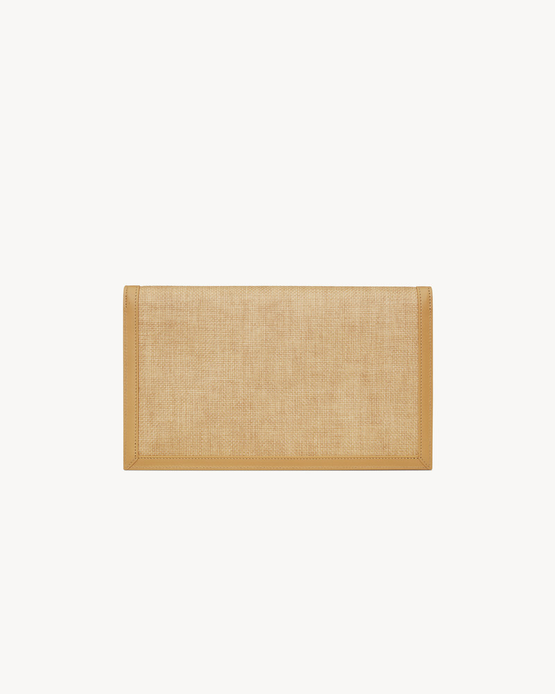 SAINT LAURENT UPTOWN POUCH IN MICRO RAFFIA outlook