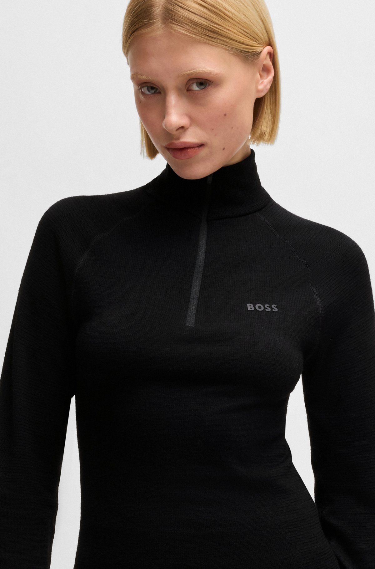 BOSS SKI BASE LAYER TOP IN WOOL-BLEND JACQUARD - 3