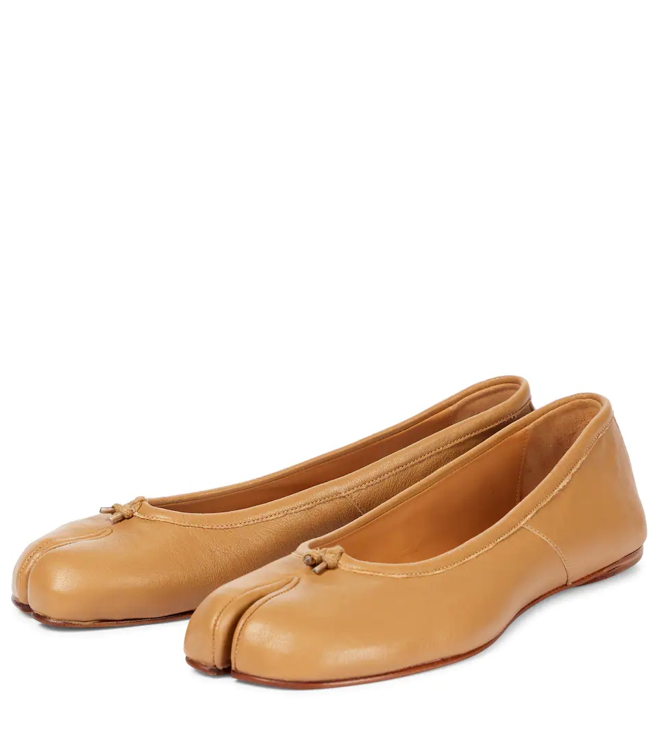 Tabi leather ballet flats - 5