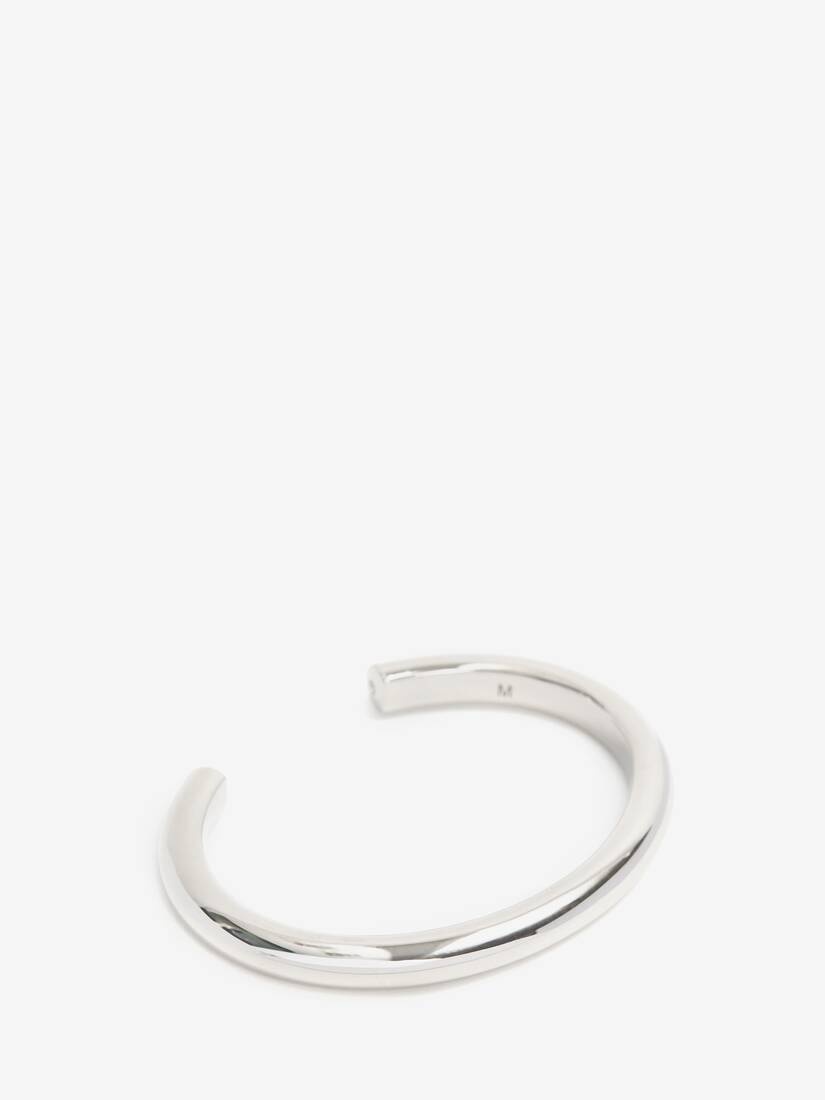 Men's Alexander McQueen Cuff in Antique Silver - 2