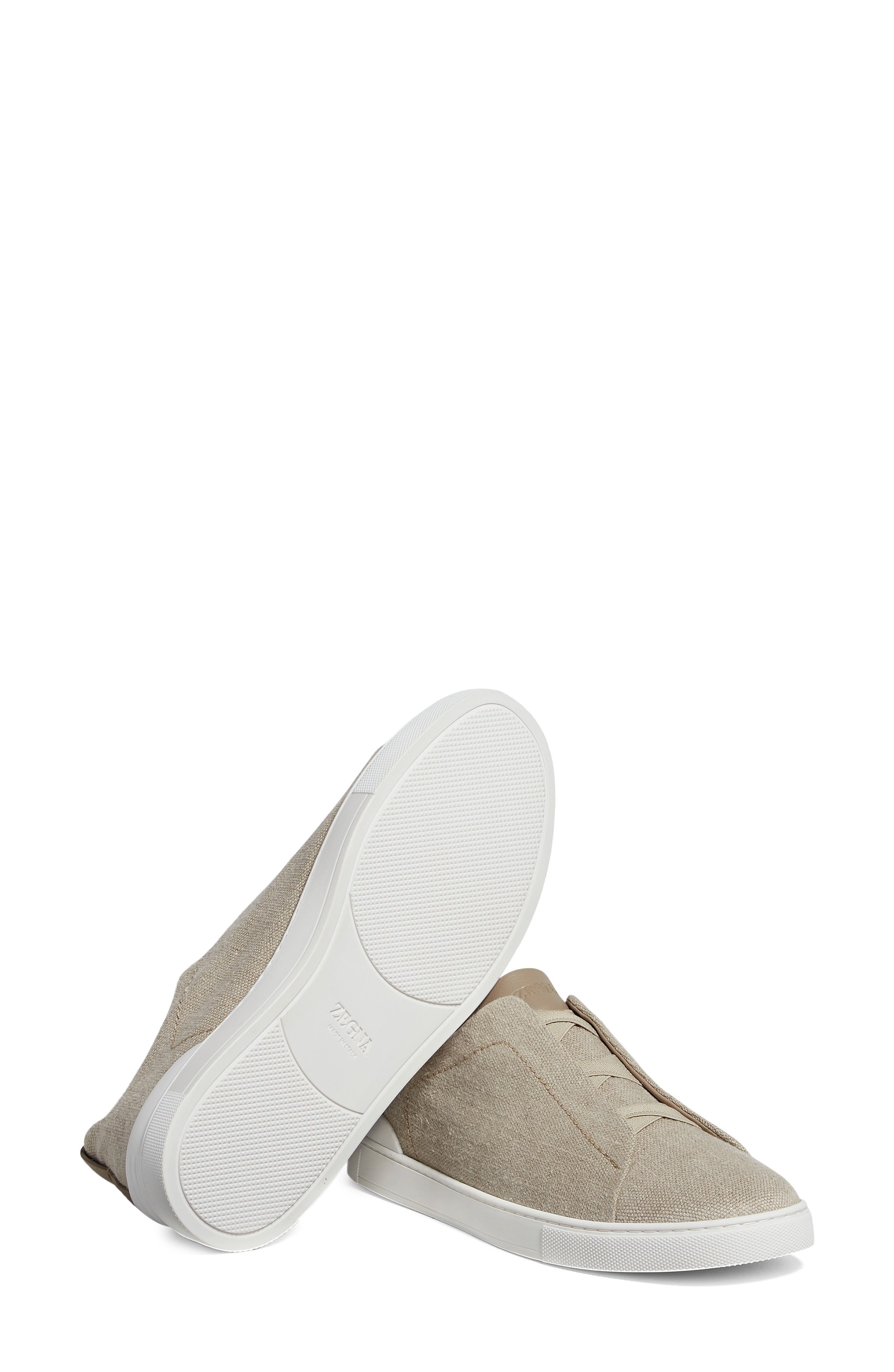 ZEGNA Triple Stitch™ Sneaker in Light Beige Solid at Nordstrom - 4