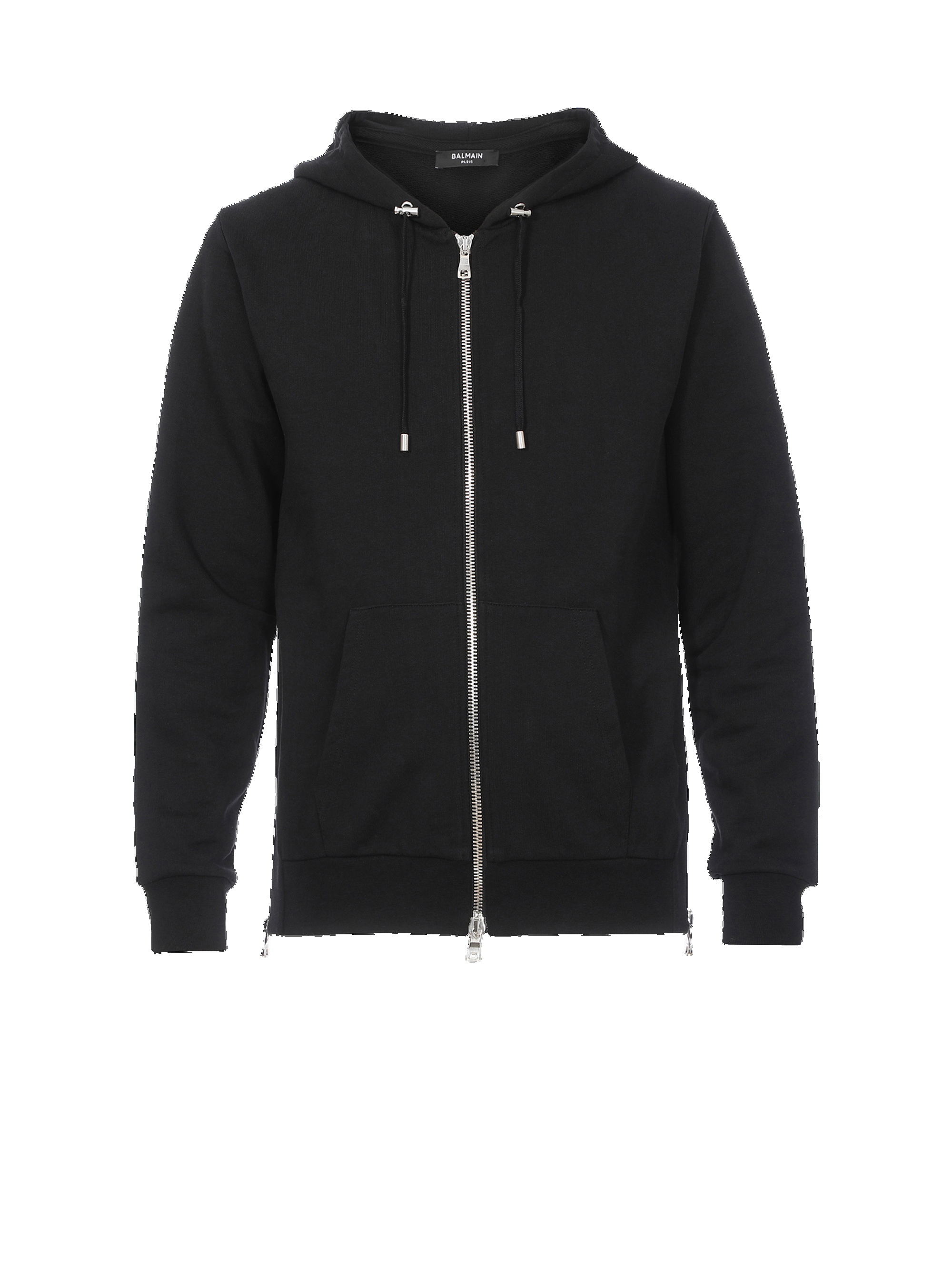 Eco-designed cotton sweatshirt with Balmain logo print - 1