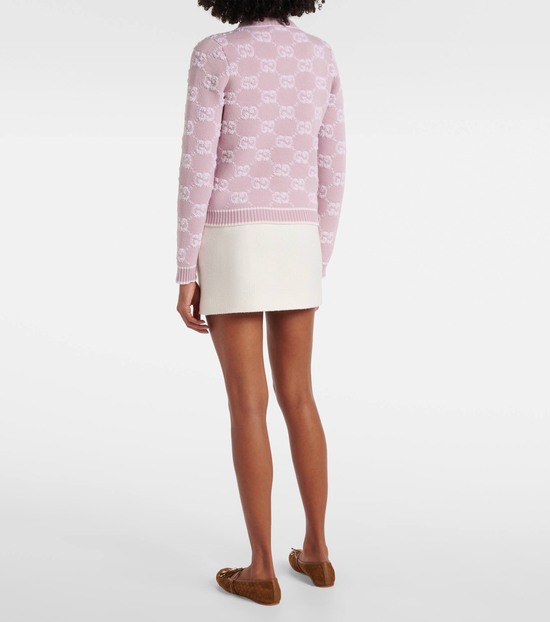 GG wool bouclé jacquard cardigan - 3