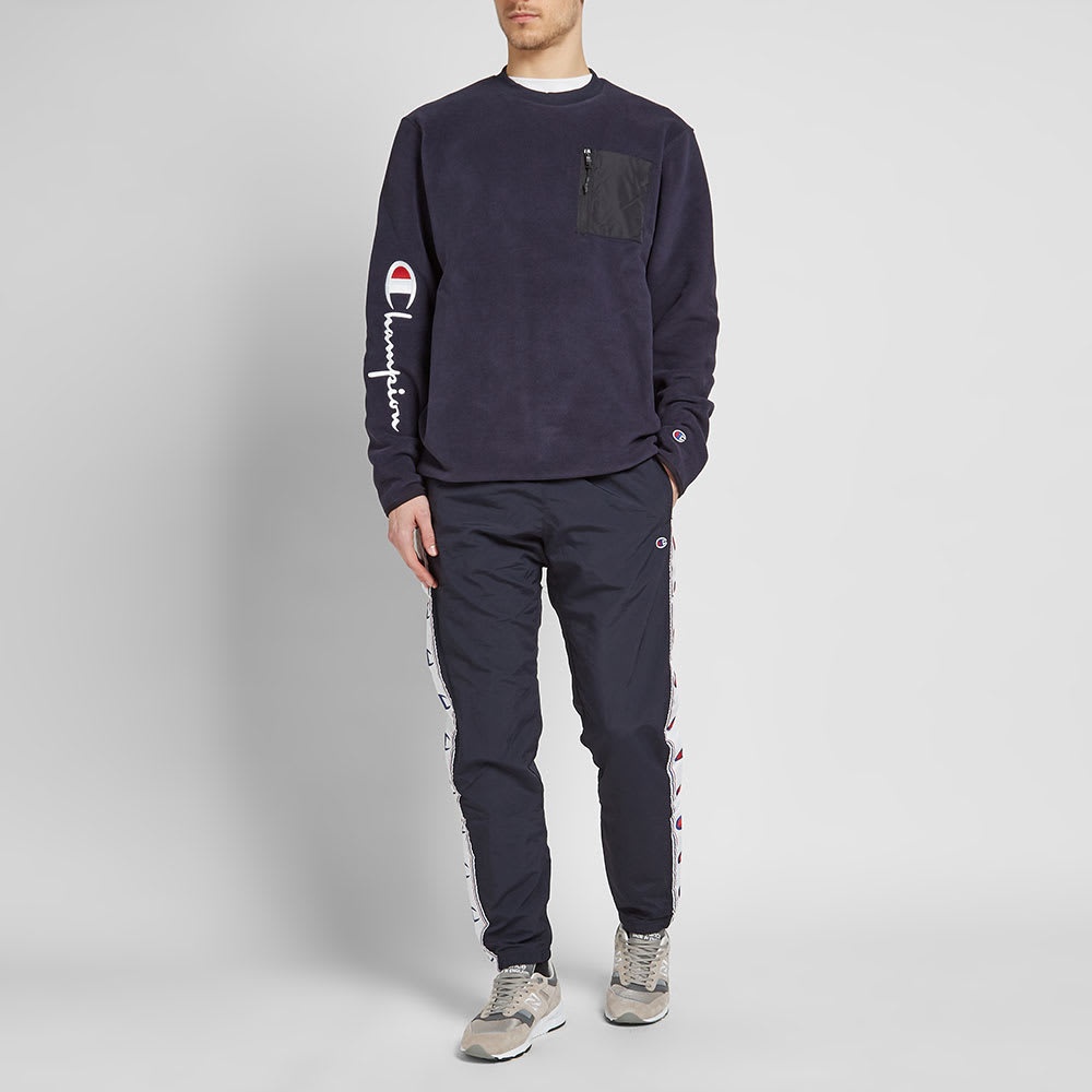 Champion Reverse Weave Script Arm Fleece Crew Sweat - 6