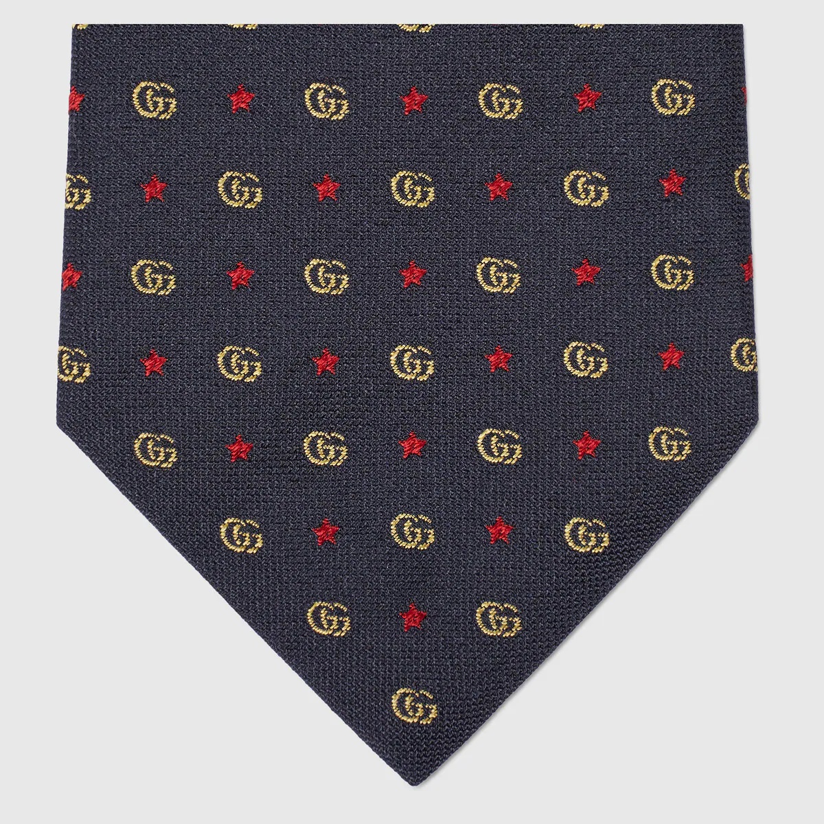 Double G and stars silk jacquard tie - 3