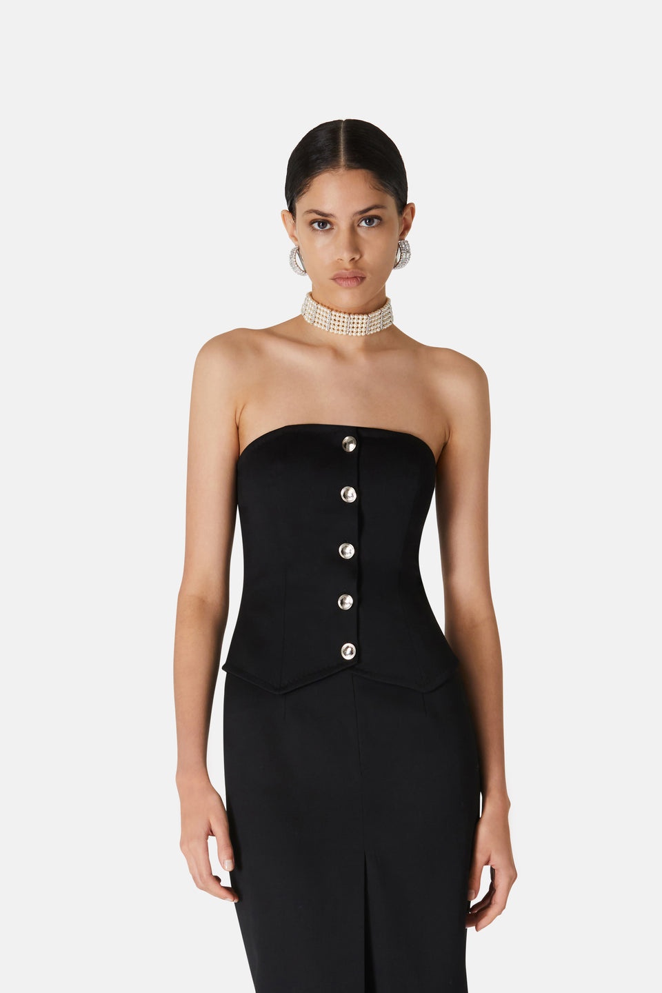 LIGHT WOOL BUSTIER DRESS - 6